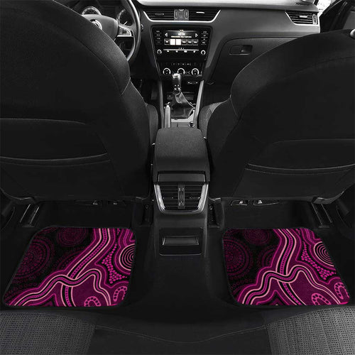 Australia Breast Cancer Awareness Car Mats Pink Dragonflies Aboriginal Art - Aussie Hoodie