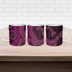 Australia Breast Cancer Awareness Ceramic Mug Pink Dragonflies Aboriginal Art - Aussie Hoodie
