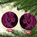 Australia Breast Cancer Awareness Ceramic Ornament Pink Dragonflies Aboriginal Art - Aussie Hoodie