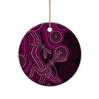 Australia Breast Cancer Awareness Ceramic Ornament Pink Dragonflies Aboriginal Art - Aussie Hoodie