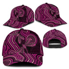 Australia Breast Cancer Awareness Classic Cap Pink Dragonflies Aboriginal Art - Aussie Hoodie