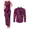 Australia Breast Cancer Awareness Couples Matching Tank Maxi Dress and Long Sleeve Button Shirt Pink Dragonflies Aboriginal Art - Aussie Hoodie