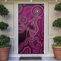 Australia Breast Cancer Awareness Door Cover Pink Dragonflies Aboriginal Art - Aussie Hoodie