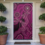 Australia Breast Cancer Awareness Door Cover Pink Dragonflies Aboriginal Art - Aussie Hoodie