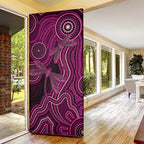 Australia Breast Cancer Awareness Door Cover Pink Dragonflies Aboriginal Art - Aussie Hoodie