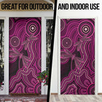 Australia Breast Cancer Awareness Door Cover Pink Dragonflies Aboriginal Art - Aussie Hoodie