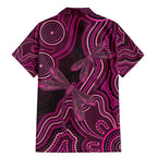 Australia Breast Cancer Awareness Family Matching Mermaid Dress and Hawaiian Shirt Pink Dragonflies Aboriginal Art - Aussie Hoodie