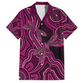 Australia Breast Cancer Awareness Family Matching Summer Maxi Dress and Hawaiian Shirt Pink Dragonflies Aboriginal Art - Aussie Hoodie