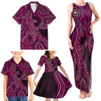 Australia Breast Cancer Awareness Family Matching Tank Maxi Dress and Hawaiian Shirt Pink Dragonflies Aboriginal Art - Aussie Hoodie