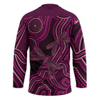 Australia Breast Cancer Awareness Hockey Jersey Pink Dragonflies Aboriginal Art - Aussie Hoodie