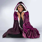 Australia Breast Cancer Awareness Hooded Blanket Pink Dragonflies Aboriginal Art - Aussie Hoodie