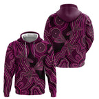 Australia Breast Cancer Awareness Hoodie Pink Dragonflies Aboriginal Art - Aussie Hoodie