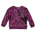 Australia Breast Cancer Awareness Kid Ugly Christmas Sweater Pink Dragonflies Aboriginal Art - Aussie Hoodie