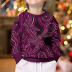 Australia Breast Cancer Awareness Kid Ugly Christmas Sweater Pink Dragonflies Aboriginal Art - Aussie Hoodie