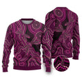 Australia Breast Cancer Awareness Ugly Christmas Sweater Pink Dragonflies Aboriginal Art - Aussie Hoodie