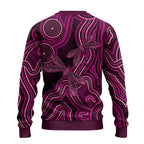 Australia Breast Cancer Awareness Ugly Christmas Sweater Pink Dragonflies Aboriginal Art - Aussie Hoodie