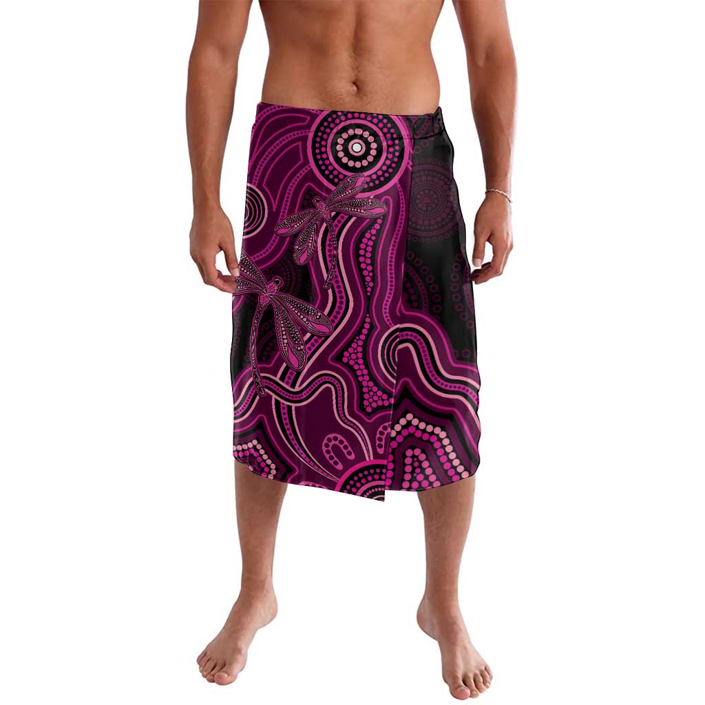Australia Breast Cancer Awareness Lavalava Pink Dragonflies Aboriginal Art - Aussie Hoodie