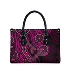 Australia Breast Cancer Awareness Leather Bag Pink Dragonflies Aboriginal Art - Aussie Hoodie