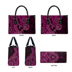 Australia Breast Cancer Awareness Leather Bag Pink Dragonflies Aboriginal Art - Aussie Hoodie