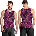 Australia Breast Cancer Awareness Men Tank Top Pink Dragonflies Aboriginal Art - Aussie Hoodie