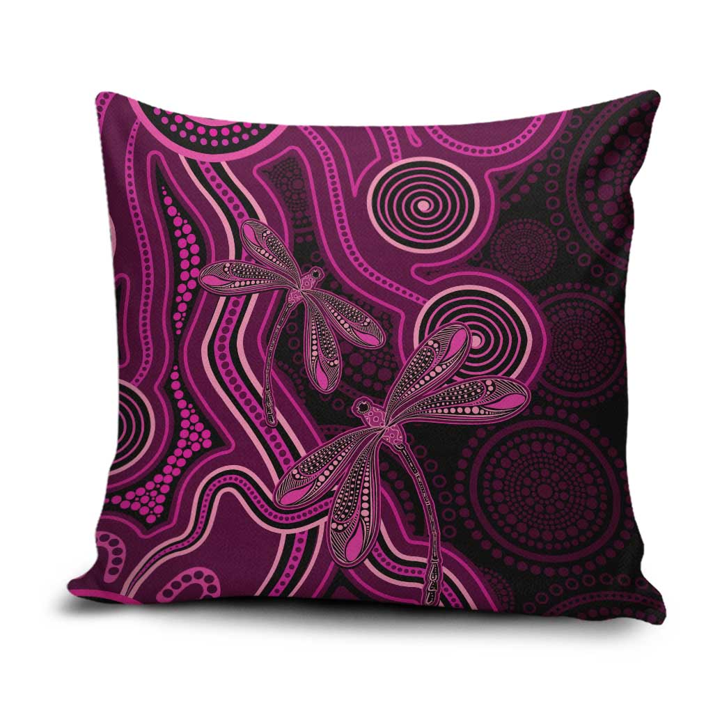 Australia Breast Cancer Awareness Pillow Cover Pink Dragonflies Aboriginal Art - Aussie Hoodie