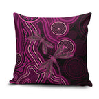 Australia Breast Cancer Awareness Pillow Cover Pink Dragonflies Aboriginal Art - Aussie Hoodie