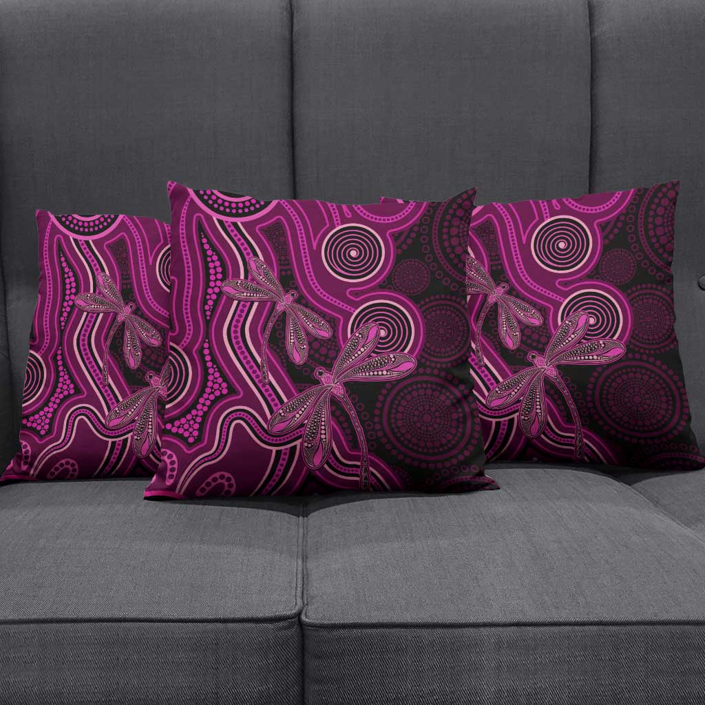 Australia Breast Cancer Awareness Pillow Cover Pink Dragonflies Aboriginal Art - Aussie Hoodie
