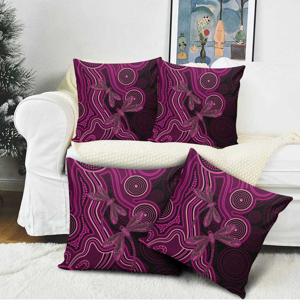 Australia Breast Cancer Awareness Pillow Cover Pink Dragonflies Aboriginal Art - Aussie Hoodie