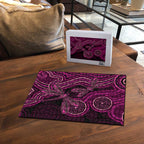 Australia Breast Cancer Awareness Puzzle Pink Dragonflies Aboriginal Art - Aussie Hoodie