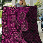 Australia Breast Cancer Awareness Quilt Pink Dragonflies Aboriginal Art - Aussie Hoodie