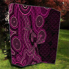 Australia Breast Cancer Awareness Quilt Pink Dragonflies Aboriginal Art - Aussie Hoodie