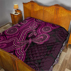 Australia Breast Cancer Awareness Quilt Pink Dragonflies Aboriginal Art - Aussie Hoodie