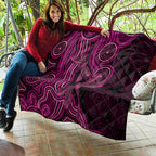 Australia Breast Cancer Awareness Quilt Pink Dragonflies Aboriginal Art - Aussie Hoodie
