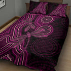Australia Breast Cancer Awareness Quilt Bed Set Pink Dragonflies Aboriginal Art - Aussie Hoodie