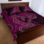 Australia Breast Cancer Awareness Quilt Bed Set Pink Dragonflies Aboriginal Art - Aussie Hoodie