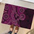Australia Breast Cancer Awareness Rubber Doormat Pink Dragonflies Aboriginal Art - Aussie Hoodie