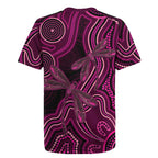 Australia Breast Cancer Awareness Rugby Jersey Pink Dragonflies Aboriginal Art - Aussie Hoodie