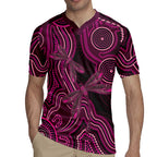 Australia Breast Cancer Awareness Rugby Jersey Pink Dragonflies Aboriginal Art - Aussie Hoodie