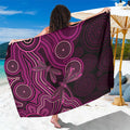 Australia Breast Cancer Awareness Sarong Pink Dragonflies Aboriginal Art - Aussie Hoodie