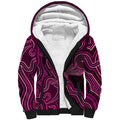 Australia Breast Cancer Awareness Sherpa Hoodie Pink Dragonflies Aboriginal Art - Aussie Hoodie