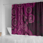 Australia Breast Cancer Awareness Shower Curtain Pink Dragonflies Aboriginal Art - Aussie Hoodie