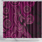Australia Breast Cancer Awareness Shower Curtain Pink Dragonflies Aboriginal Art - Aussie Hoodie