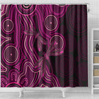 Australia Breast Cancer Awareness Shower Curtain Pink Dragonflies Aboriginal Art - Aussie Hoodie