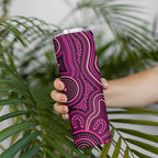 Australia Breast Cancer Awareness Skinny Tumbler Pink Dragonflies Aboriginal Art - Aussie Hoodie