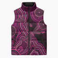 Australia Breast Cancer Awareness Sleeveless Puffer Jacket Pink Dragonflies Aboriginal Art - Aussie Hoodie
