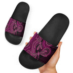 Australia Breast Cancer Awareness Slide Sandals Pink Dragonflies Aboriginal Art - Aussie Hoodie