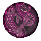 Australia Breast Cancer Awareness Spare Tire Cover Pink Dragonflies Aboriginal Art - Aussie Hoodie