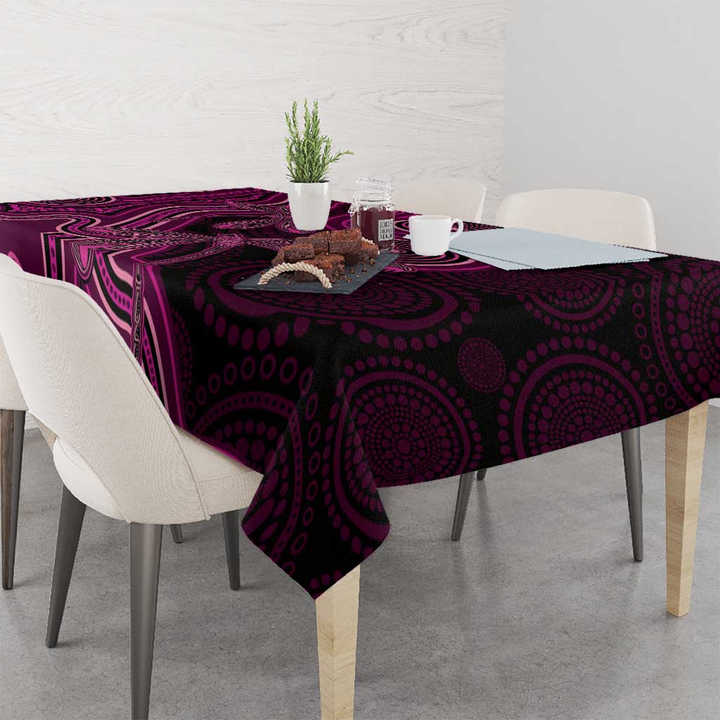 Australia Breast Cancer Awareness Tablecloth Pink Dragonflies Aboriginal Art - Aussie Hoodie
