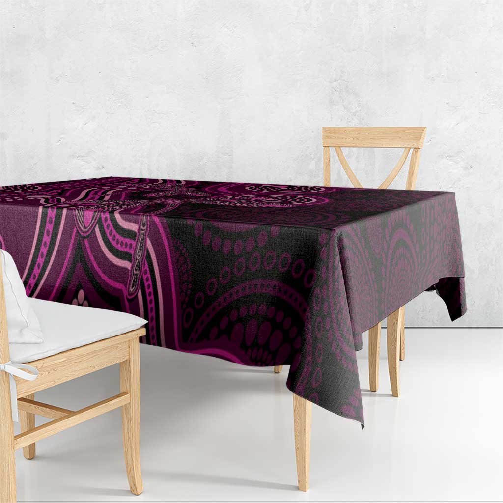 Australia Breast Cancer Awareness Tablecloth Pink Dragonflies Aboriginal Art - Aussie Hoodie