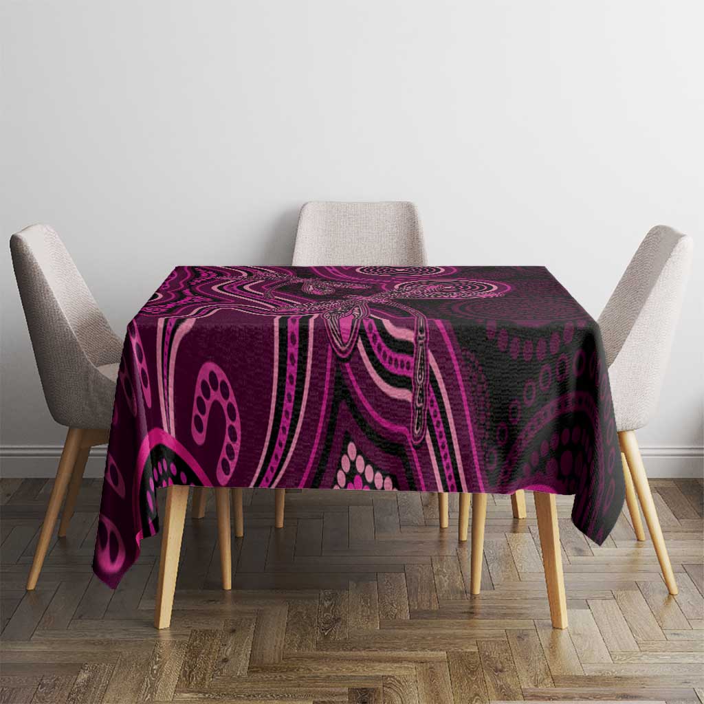 Australia Breast Cancer Awareness Tablecloth Pink Dragonflies Aboriginal Art - Aussie Hoodie